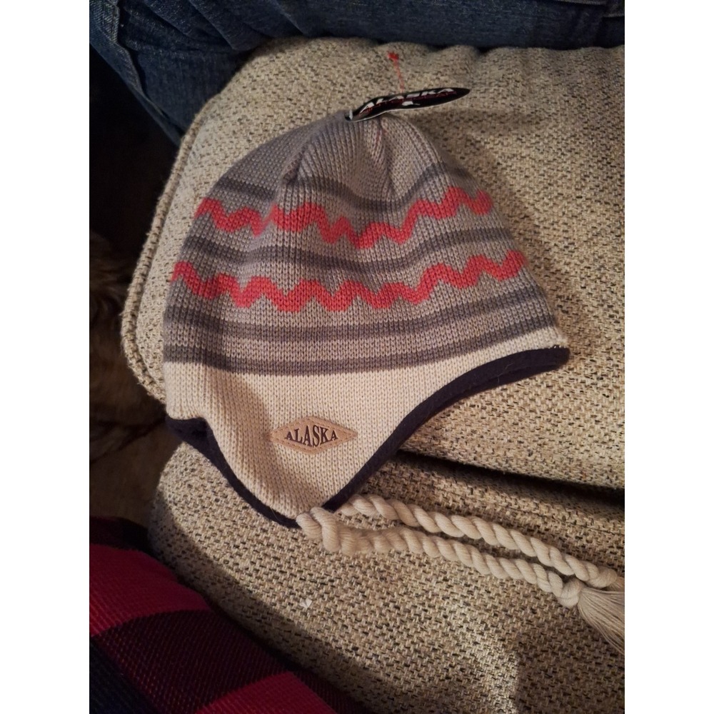 Artic Circle Beanie "Alaska Hat " Boys Teens Size Large Gray Winter Ski Snow Cap
